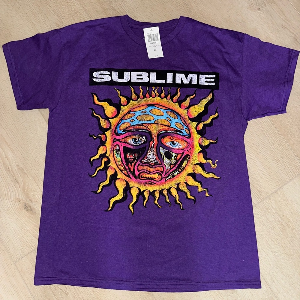 Sublime Purple Graphic Tee Shirt, Brand New